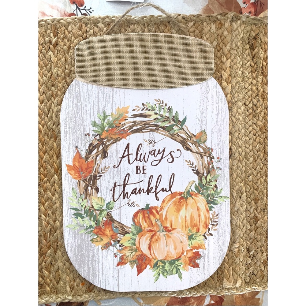 🍂🍁🍃🍁 “Always Be Thankful” Wall Hanging Decor